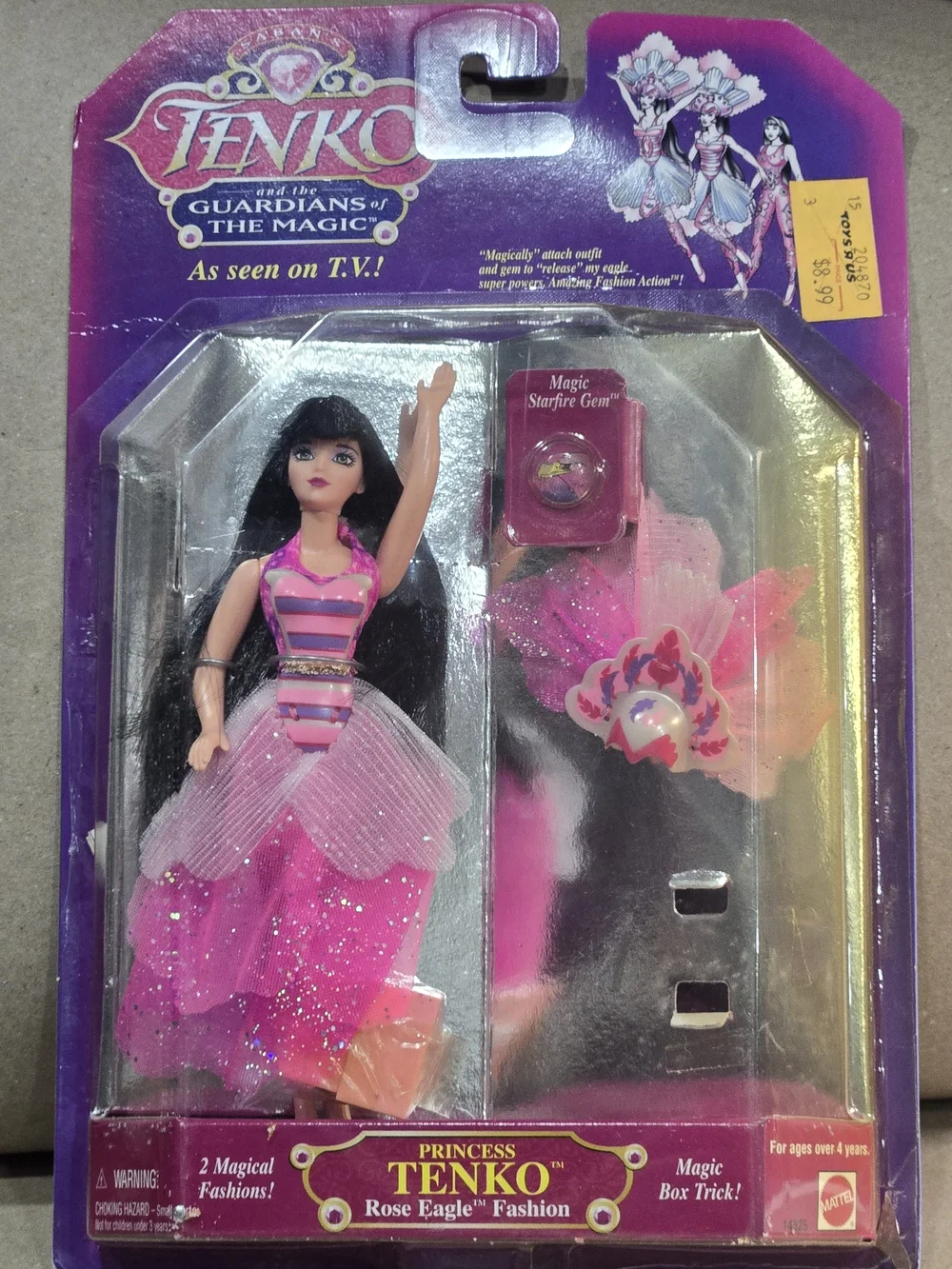Vintage 1995 Mattel Tenko Guardians of the Magic Rose Eagle Doll NIB